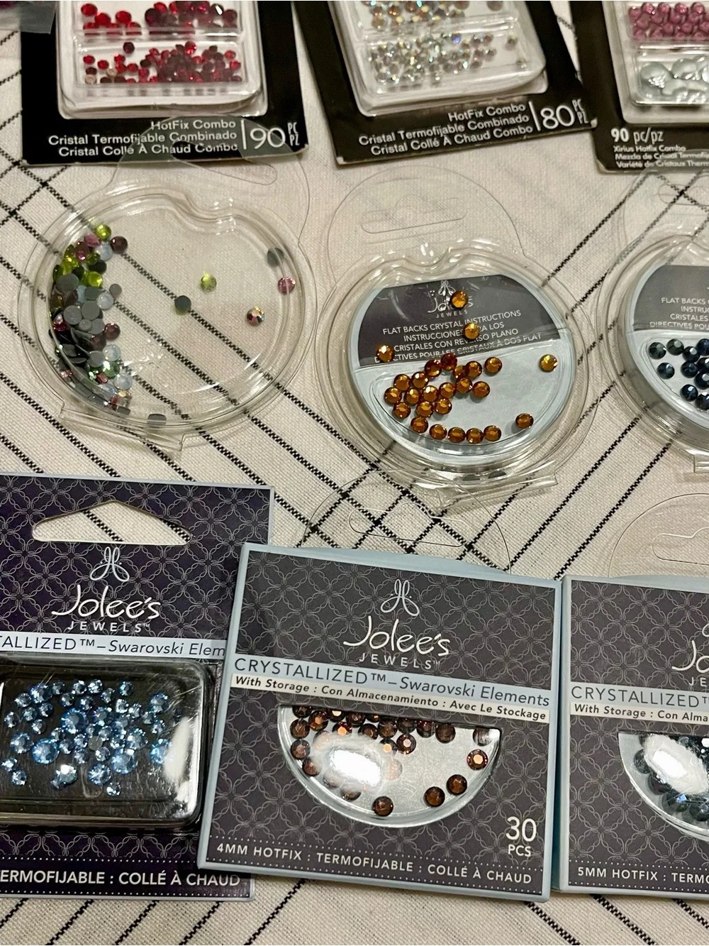 HOT FIX SWAROVSKI CRYSTALS AND TOOLS BUNDLE  MIXED COLORS NEW/SEALED